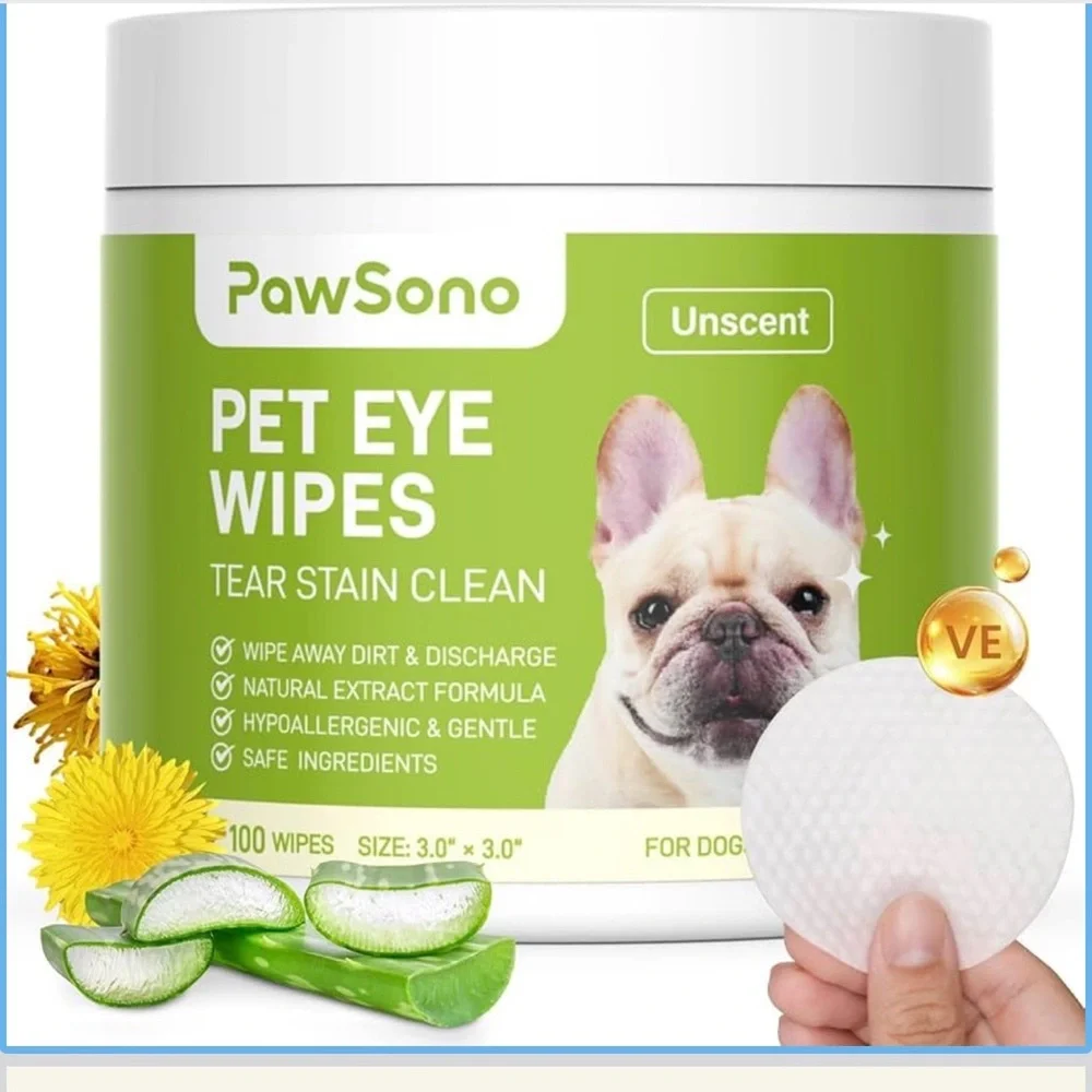PawSono Pet Eye Wipes - (unscented)